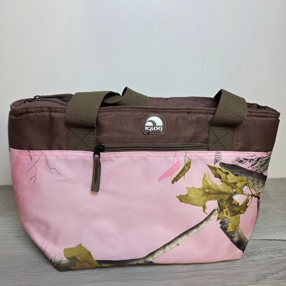 Igloo Pink Camo Soft Cooler Tote Insulated Lunch Bag Realtree Style
